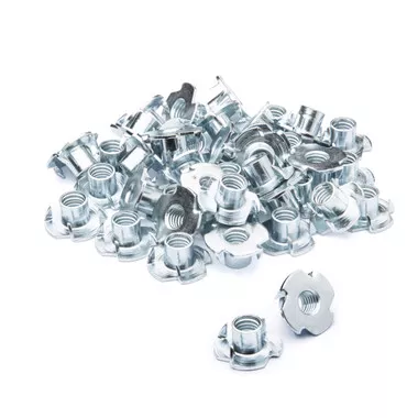 Zinc Plated Steel Pronged Tee Nut 5/16"-18, 50 PK (more choices)